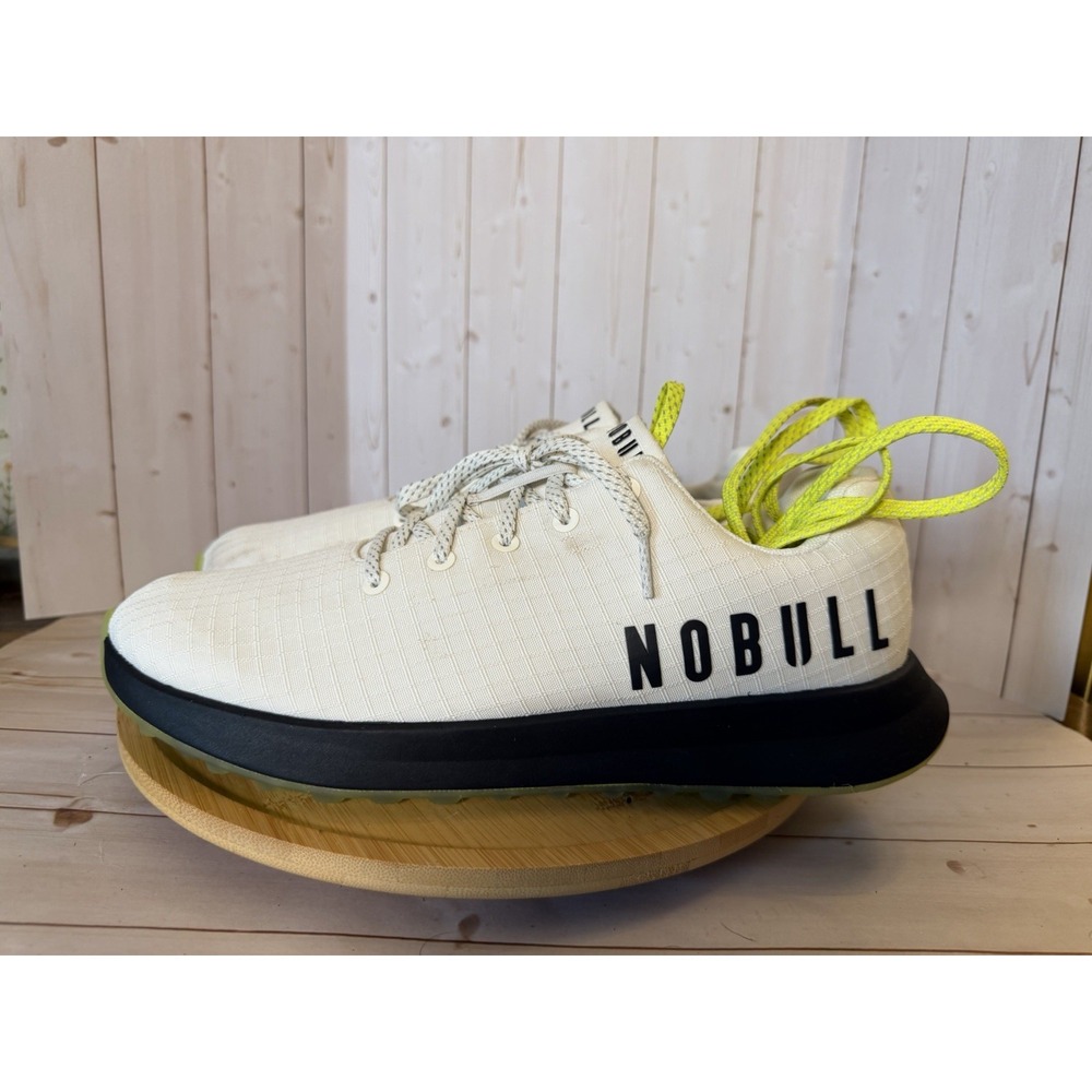 NOBULL Ripstop Golf Shoes M 10.5 W 12 White Neon Spikeless Waterproof Neon *read